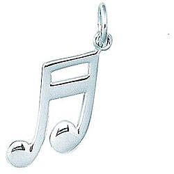 Sterling Silver Double Musical Note Charm