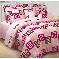 Microfiber Square Reversible 3-piece Comforter Set