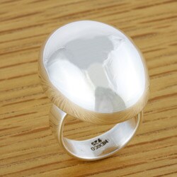 Sterling Silver Domed Oval Ring (Mexico)