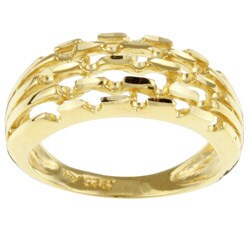 14k Gold over Silver Multi-band Ring