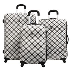 Heys USA Exotic Spinner 3-piece Plaid Luggage Set