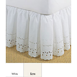 Fresh Ideas Eyelet Lauren Ruffled 14-inch Bedskirt