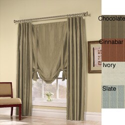 Pinstripe Taffeta-lined 84-inch Window Curtain