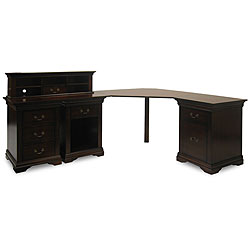 Savanna 3-cabinet Corner Desk with Hutch