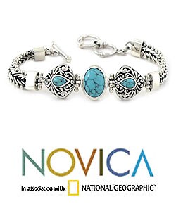 Sterling Silver 'Morning Lotus' Bracelet (Indonesia)