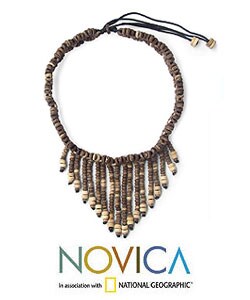 Coconut Shell 'Rhythms of the Rain' Necklace (Thailand)
