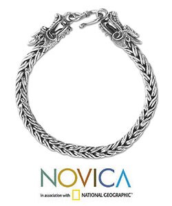 Sterling Silver 'Brave Dragons' Bracelet (Thailand)
