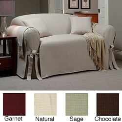 Sofa Slipcover with Matching Pillows and Throw