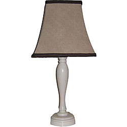 Mocha Lamp with White Base