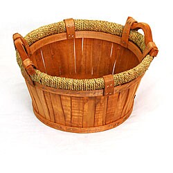 Wooden Bucket-style Wicker Basket (Set of 12)