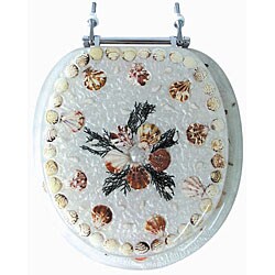 Pearl White Polyresin Toilet Seat
