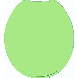 Green Solid Molded Wood Toilet Seat