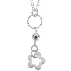 Elsa M Sterling Silver Venetian Flower Necklace