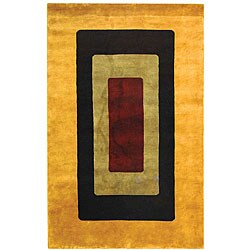 Hand-knotted Perspective Wool Rug (7'6 x 9'6)