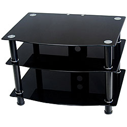 Freeson Black Glass 32-inch TV Stand
