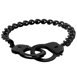 Black Stainless Steel Handcuff Bracelet