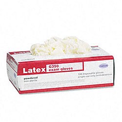 Galaxy Disposable Latex Exam Gloves (Pack of 100)