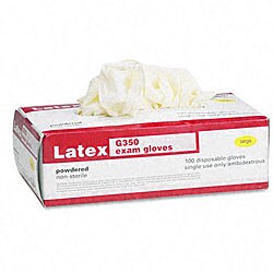 Galaxy Disposable Latex Exam Gloves (Pack of 100)