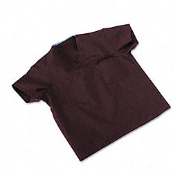 ComfortEase Unisex Burgundy Scrub Top