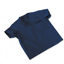ComfortEase Unisex Midnight Blue Scrub Top (Small)