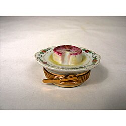 Limoges Cheesecake Porcelain Keepsake Box
