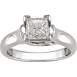 14k Gold 1ct TDW Princess-cut Solitaire Ring (I-J, I1-I2)