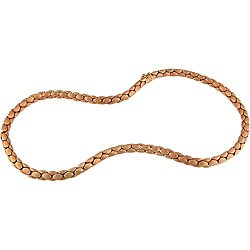 14k Pink Gold Cobra Necklace with Onyx Clasp