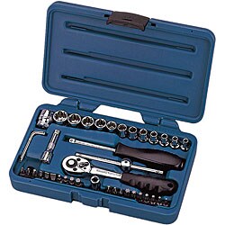 Patented 41-piece 1/4-inch Drive Socket Set