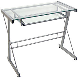 Silver Solo Computer Desk