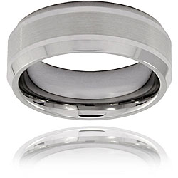 Tungsten Men's Beveled Band (8 mm)