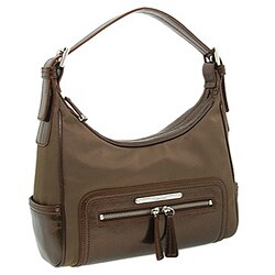 Calvin Klein Bronze Nylon Slouchy Hobo Bag