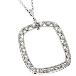 Tacori 18k Gold 1/4ct TDW Diamond Square Necklace (G, VS)