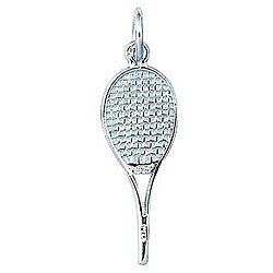 Sterling Silver Tennis Racket Charm