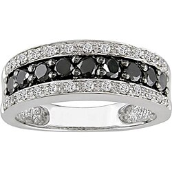 14k Gold 3/4ct TDW Black and White Diamond Ring (H-I, I1-I2)