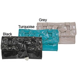 Chinese Laundry Quilted Patent Clutch