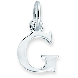Sterling Silver 'G' Initial Charm
