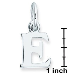 Sterling Silver 'E' Initial Charm