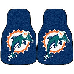 Miami Dolphins 2-piece Car Mat Set
