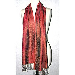Silk Copper/ Chocolate Scarf (India)