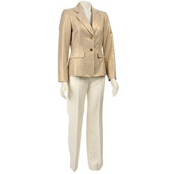 Tahari ASL Women's Gold 'Palm Beach' Pant Suit