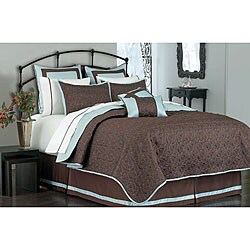 Allegra 16-piece Chocolate Coverlet Set