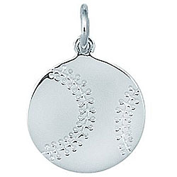 Sterling Silver Baseball Charm