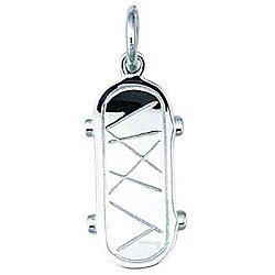 Sterling Silver Skateboard Charm