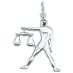 Sterling Silver Libra Golden Scales Charm
