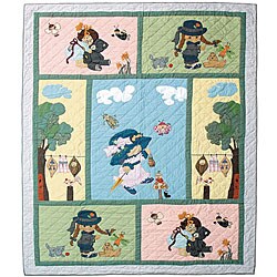 Doll-theme Twin-size Quilt