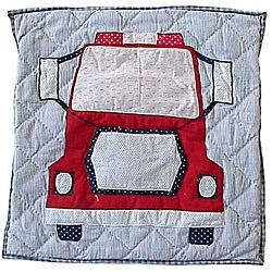 'Fire Truck' Cotton Toss Pillow