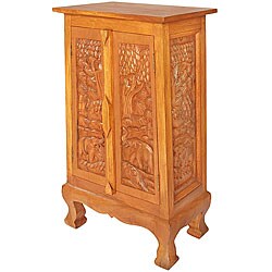 Hand-carved Royal Elephants Storage Cabinet