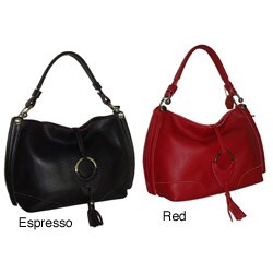 Amerileather Tasseled Leather Handbag