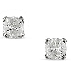 14k Gold 1/10ct TDW Round Diamond Stud Earrings