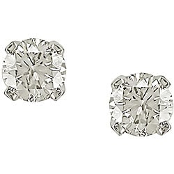 14k Gold 1/3ct TDW Round Diamond Stud Earrings (J-K, I2-I3)